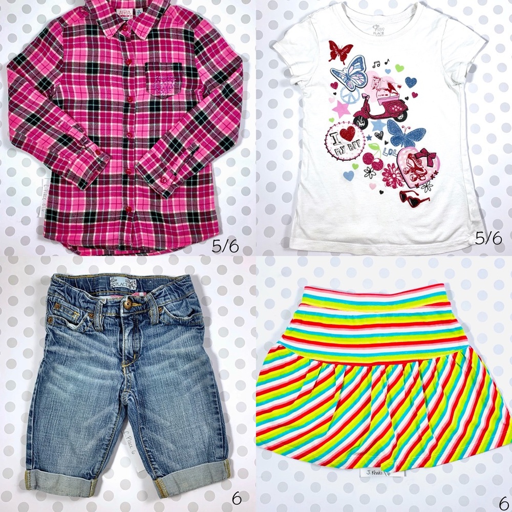 Girls 5/6-6 Clothes, Bundle of 4 (Matching Sets)